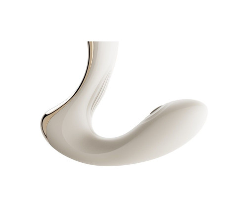 Белый вибромассажёр G-зоны Talis с пульсацией, вакуумной стимуляцией и функцией нагрева