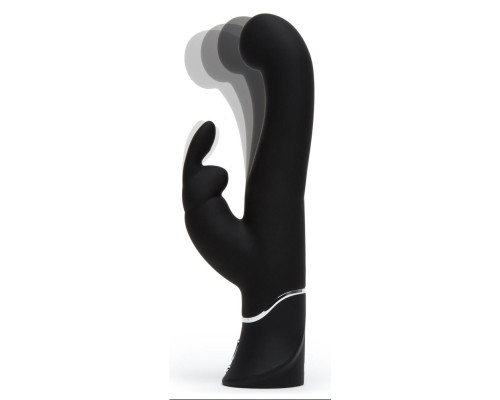 Заказать Черный вибратор-кролик G-Spot Stroking Vibrator - 24,2 см.