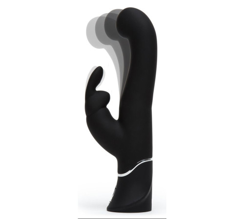 Черный вибратор-кролик G-Spot Stroking Vibrator - 24,2 см.