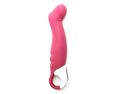 Заказать Вибратор Satisfyer Petting Hippo с загнутым кончиком - 22,9 см.