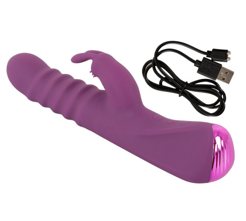 Фиолетовый вибратор-кролик 2 Function Rabbit Vibrator - 23,7 см.
