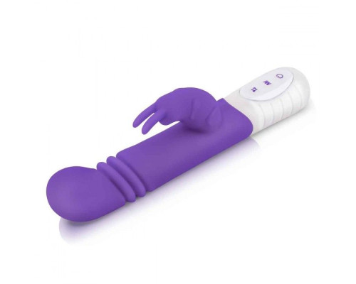 Заказать Фиолетовый массажер для G-точки Slim Shaft thrusting G-spot Rabbit - 23 см.