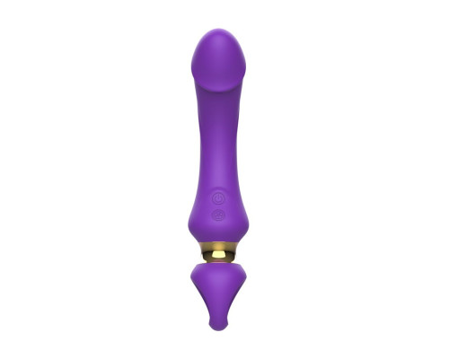Заказать Фиолетовый изогнутый вибромассажер Moon Vibrator - 21,1 см.