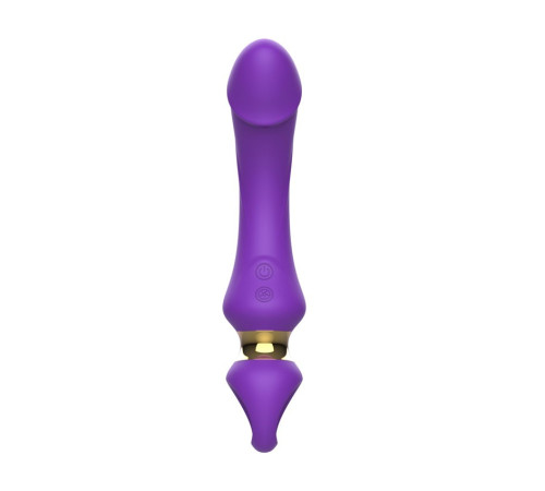 Фиолетовый изогнутый вибромассажер Moon Vibrator - 21,1 см.