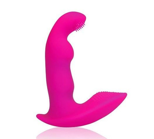 Розовый силиконовый вибромассажер  Cosmo - 9 см.
