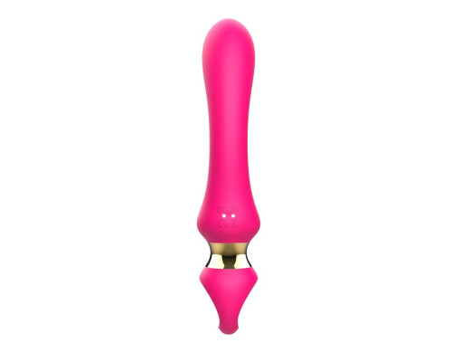Заказать Розовый изогнутый вибромассажер Moon Vibrator - 21,1 см.