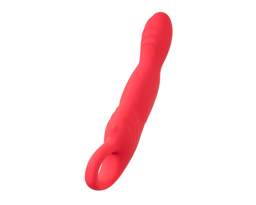 Розовый вибратор для точки G с двигающейся головкой Carnation - 19 см.