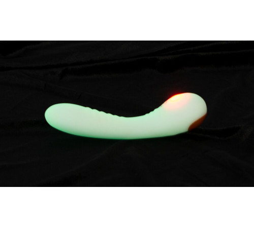 Люминесцентный вибратор для точки G Glow in the dark G-Spot - 17,9 см.