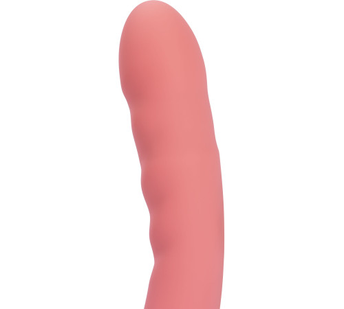 Персиковый изогнутый вибромассажер Ava Neo с функцией пенетрации - 19,6 см.