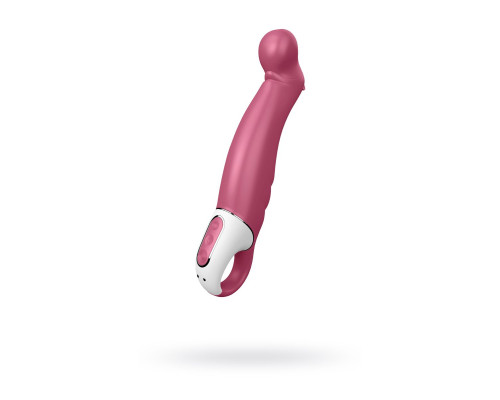 Заказать Вибратор Satisfyer Petting Hippo с загнутым кончиком - 22,9 см.