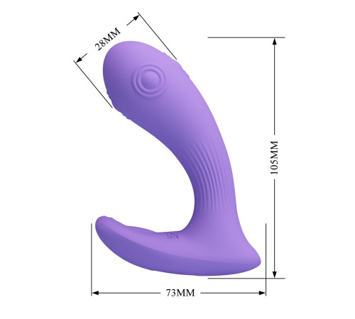 Сиреневый вибратор Andromeda с функцией постукивания