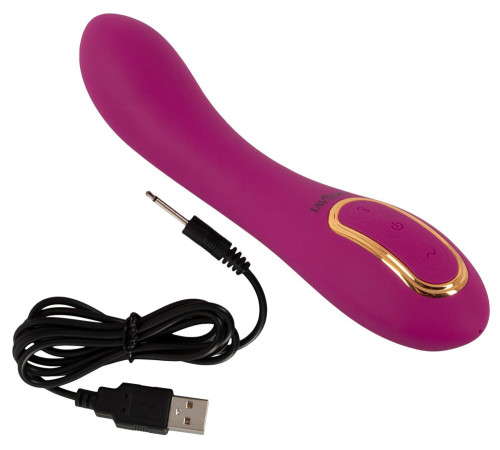 Лиловый вибратор с функцией расширения Inflatable Vibrator - 21,1 см.