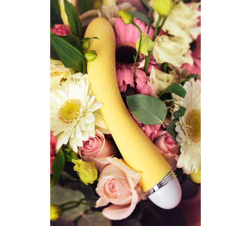 Желтый вибратор Calla - 22 см.