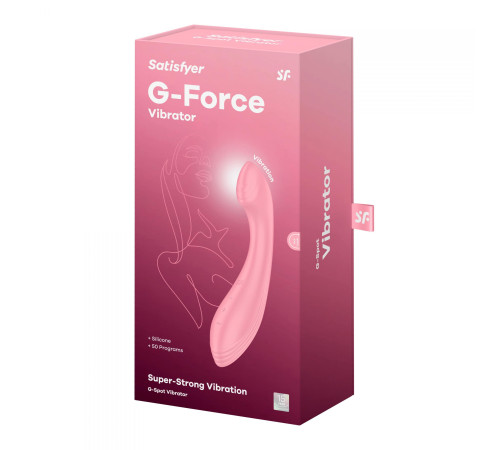Розовый вибромассажер G-Force - 19 см.