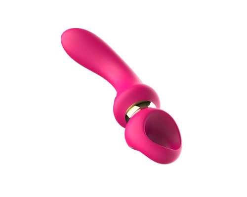 Заказать Розовый изогнутый вибромассажер Moon Vibrator - 21,1 см.