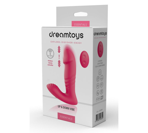 Розовый вибратор с возвратно-поступательными движениями Up And Down Vibe