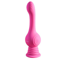 Розовый вибромассажер Gyro Vibe для зоны G - 24 см.