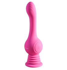 Розовый вибромассажер Gyro Vibe для зоны G - 24 см.