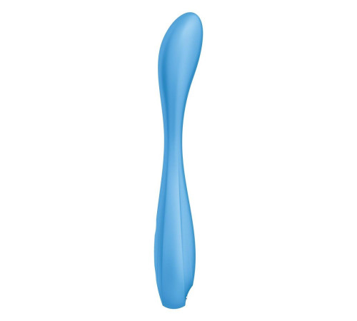 Голубой гибкий вибромассажер Satisfyer G-Spot Flex 4+ - 19 см.