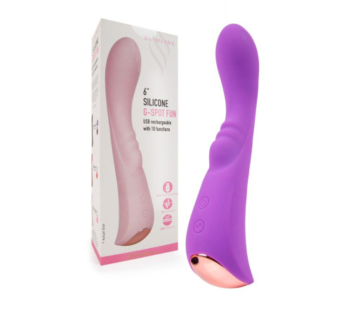 Фиолетовый вибратор для G-стимуляции - 19,1 см.