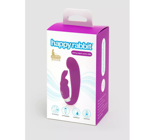 Лиловый вибратор Mini G-Spot Curve Vibe с клиторальным зайчиком