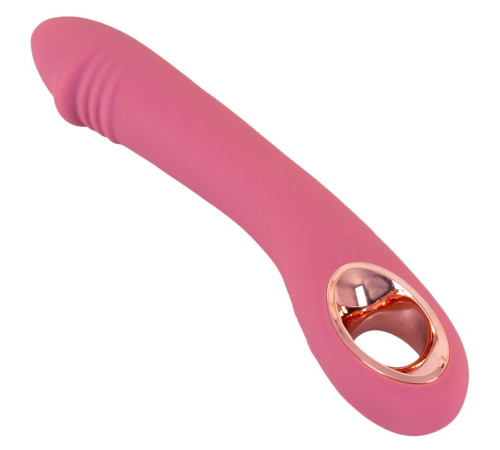 Розовый тонкий вибратор для точки G Slim G-Spot Rose - 21,4 см.