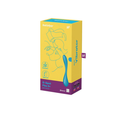 Синий гибкий вибратор Satisfyer G-Spot Flex 5+ - 19,6 см. Синий гибкий вибратор Satisfyer G-Spot Flex 5+ - 19,6 см.