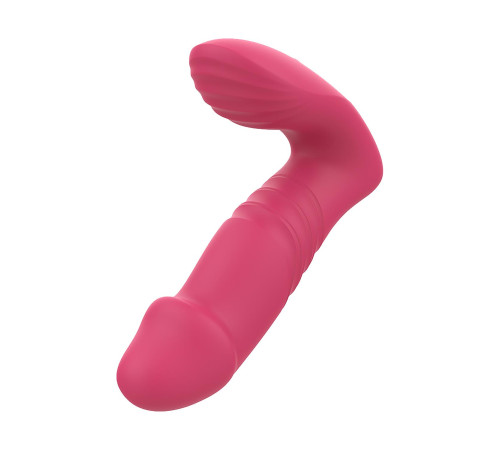 Розовый вибратор с возвратно-поступательными движениями Up And Down Vibe