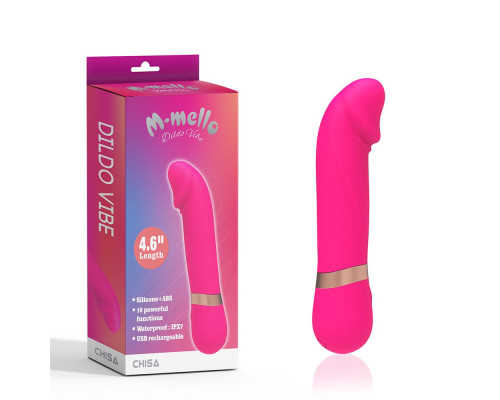 Заказать Розовый мини-вибратор с загнутой головкой Dildo Vibe - 11,7 см.