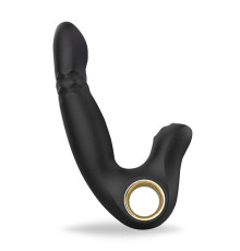 Черный вибромассажер Shake Ring - 16,8 см.
