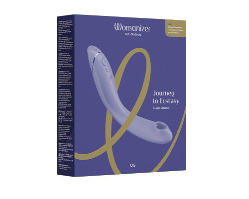 Заказать Сиреневый стимулятор G-точки Womanizer OG c технологией Pleasure Air и вибрацией - 17,7 см.