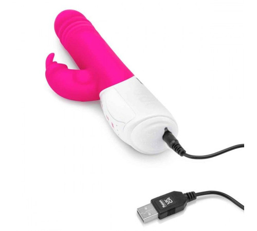 Розовый пульсирующий вибромассажер G-Spot Thrusting Rabbit - 24 см. Розовый пульсирующий вибромассажер G-Spot Thrusting Rabbit - 24 см.