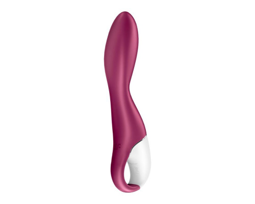 Заказать Малиновый вибромассажер для стимуляции G-точки Heated Thrill - 20,6 см.