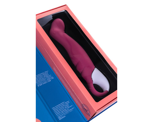 Заказать Вибратор Satisfyer Petting Hippo с загнутым кончиком - 22,9 см.
