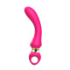 Заказать Розовый изогнутый вибромассажер Moon Vibrator - 21,1 см.