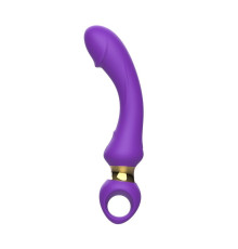 Фиолетовый изогнутый вибромассажер Moon Vibrator - 21,1 см.