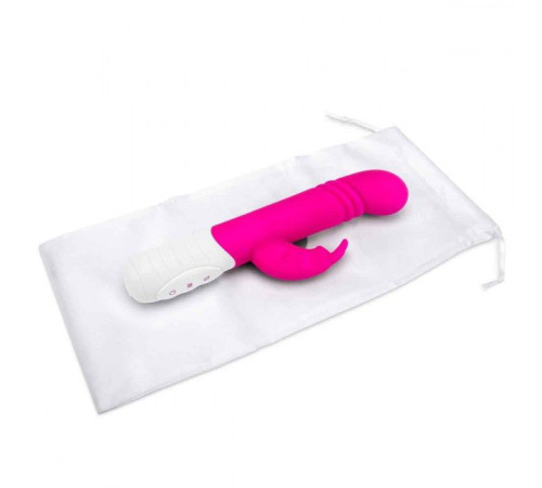 Розовый массажер для G-точки Slim Shaft thrusting G-spot Rabbit - 23 см.