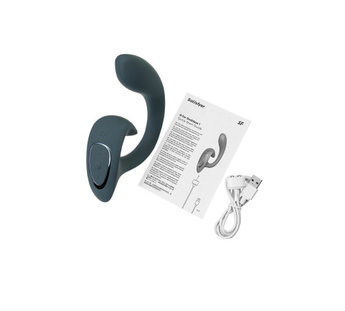 Темно-серый вибратор для G-стимуляции G for Goddess 1