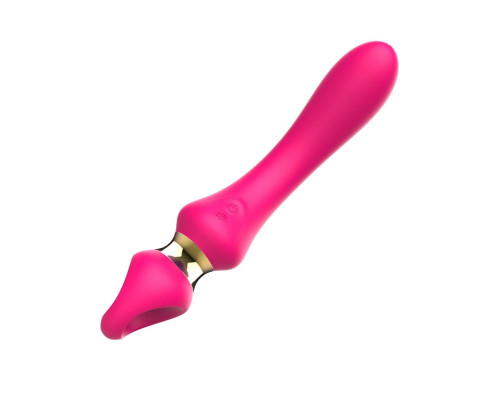 Заказать Розовый изогнутый вибромассажер Moon Vibrator - 21,1 см.