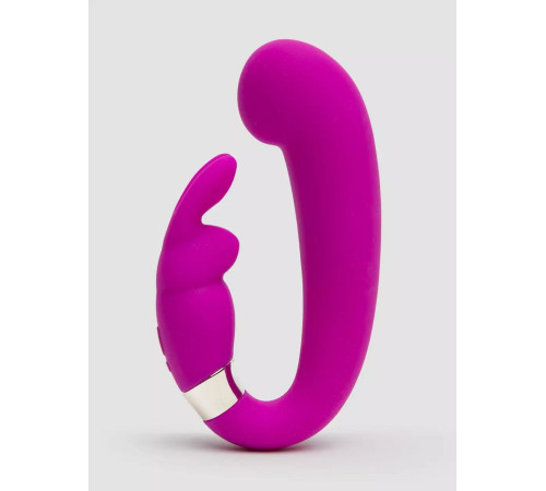 Лиловый вибратор Mini G-Spot Curve Vibe с клиторальным зайчиком