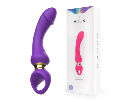 Заказать Фиолетовый изогнутый вибромассажер Moon Vibrator - 21,1 см.
