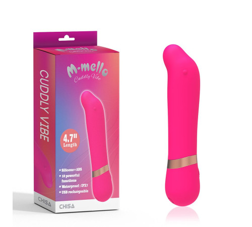 Розовый мини-вибратор для массажа G-точки Cuddly Vibe - 11,9 см.