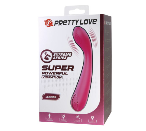 Розовый массажёр с мощной вибрацией Jessica - 15,8 см.