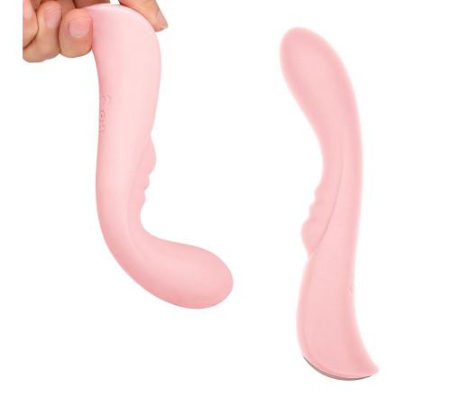 Нежно-розовый вибромассажер 6  Silicone G-Spot Fun - 19,1 см.