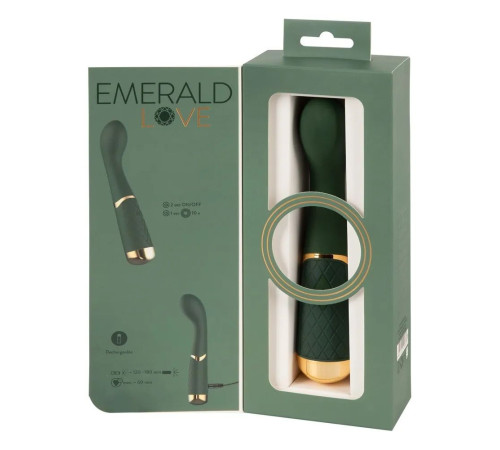 Зеленый стимулятор точки G Luxurious G-Spot Massager - 19,5 см.