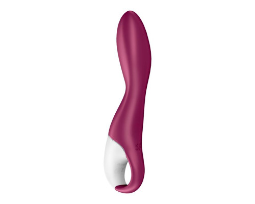 Заказать Малиновый вибромассажер для стимуляции G-точки Heated Thrill - 20,6 см.