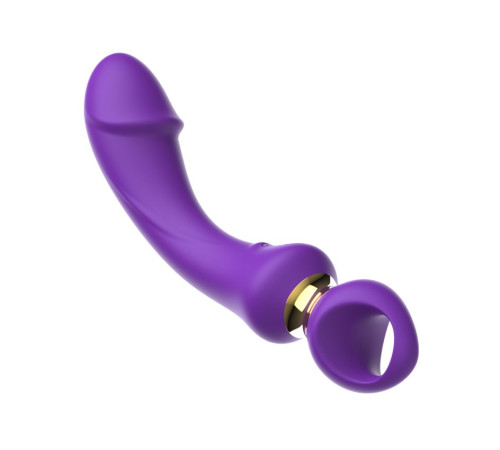 Фиолетовый изогнутый вибромассажер Moon Vibrator - 21,1 см.