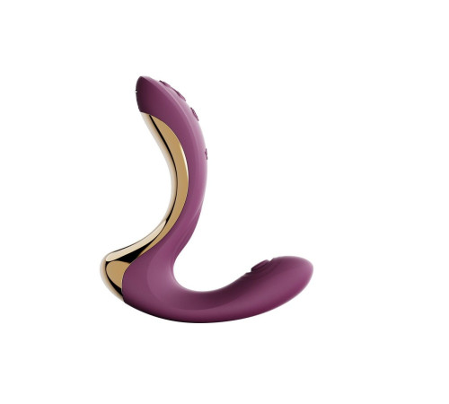 Фиолетовый вибромассажёр G-зоны Talis с пульсацией, вакуумной стимуляцией и функцией нагрева