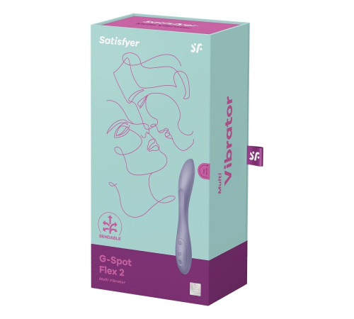 Сиреневый гибкий вибратор Satisfyer G-Spot Flex 2 - 19,5 см.