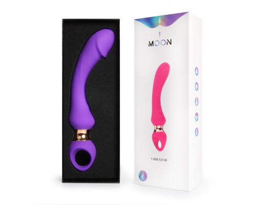 Заказать Фиолетовый изогнутый вибромассажер Moon Vibrator - 21,1 см.